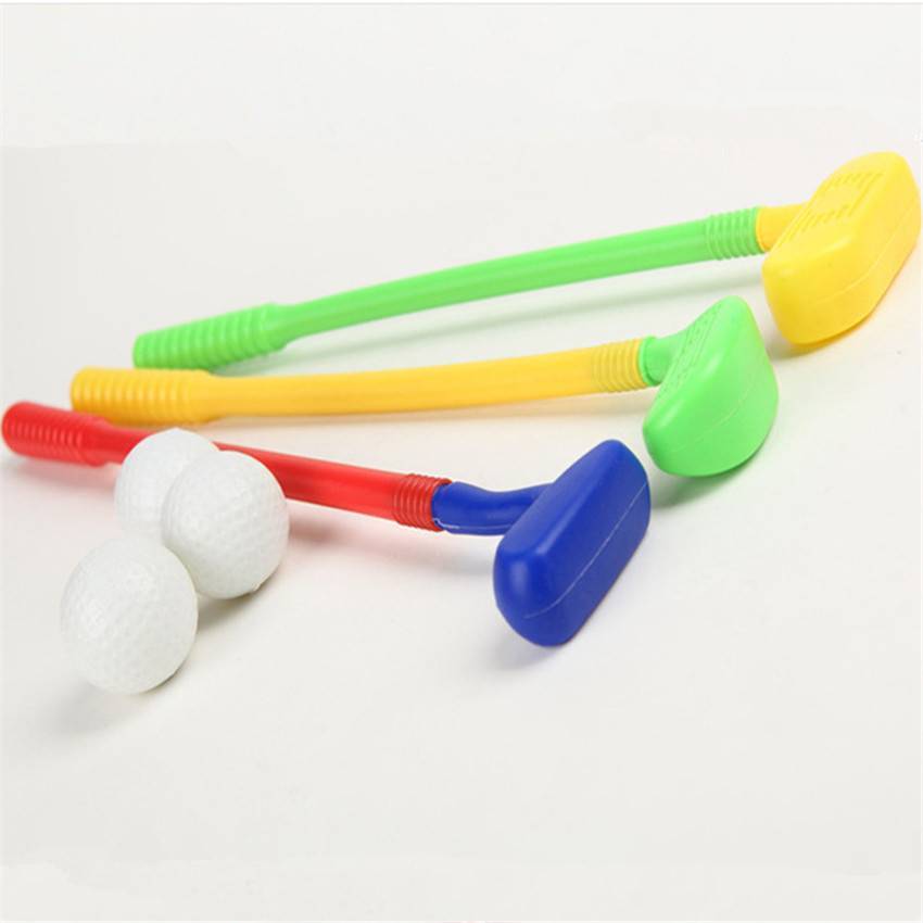 Children Kids Golf Club Toys 2 Golf Clubs + 2 Golf Ball Toy Mini Golf Game Sports for Baby Grasping Ability Developing