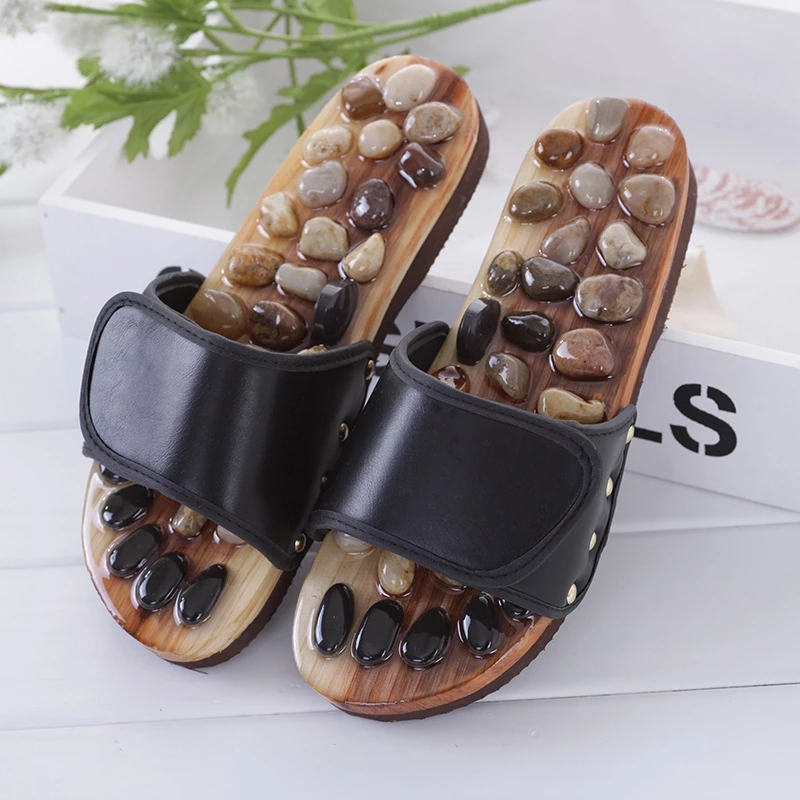Home Foot Care Pebble Massage Slippers Acupoint Foot Massage Shoes Men's Massage Shoes Home Sandals and Slippers