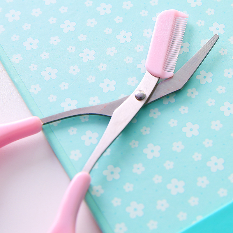 Eyebrow Shaping Cut Scissors Comb Hair Remover Beauty Scissors Shaver Makeup Tools Hair Grooming
