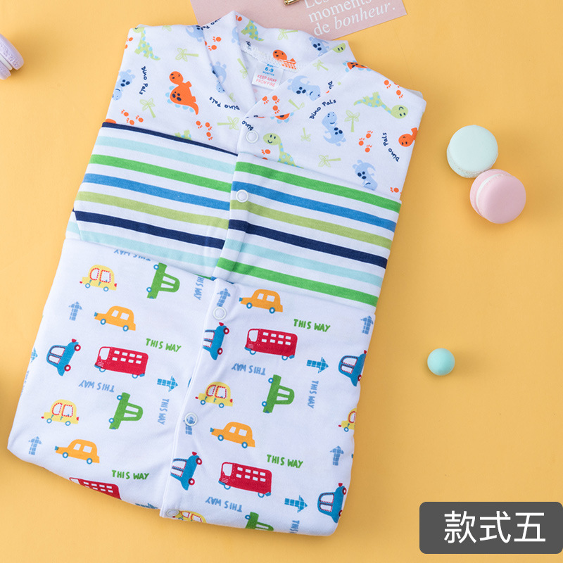 0- December Foreign Trade Children's Bodysuit Baby Cotton Underwear Newborn Romper Gift Box Three Piece Set