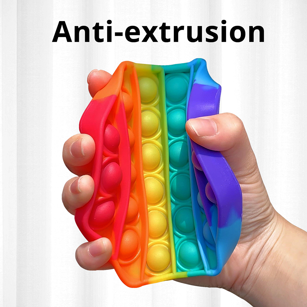 Pop Fidget Reliver Stress Toys Rainbow Push It Bubble Antistress Toys Adult Children Sensory Toy To Relieve Autism