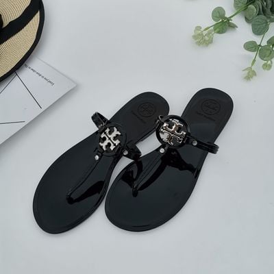 ToryBorch Summer detonating slippers bow tie bow tie thick bottom antiskid high heel and cool slippers