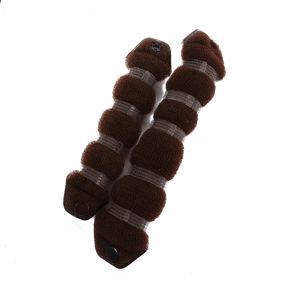 2pcs Women Hair Styling Former Magic Sponge Bun Maker Donut Ring Shaper Foam Braider Tool For Girl's DIY Hair Style Big size