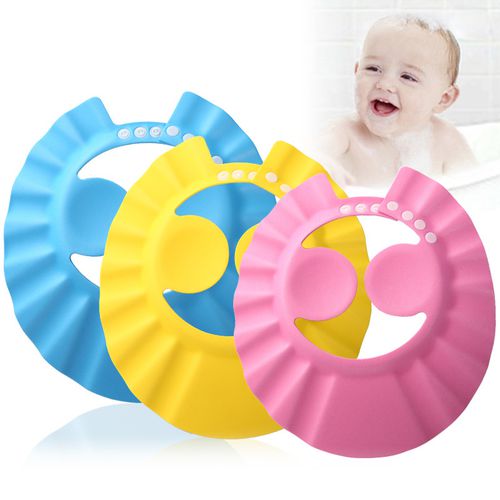 Baby Shampoo Cap Cute Adjustable Baby Kids Shampoo Bath Bathing Shower Cap Hat Wash Hair Shield