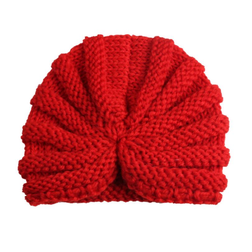 Toddler Children Warm Hats Infant Kids India Headdress Baby Girls Boys Hand-knitted Hat Solid Accessories