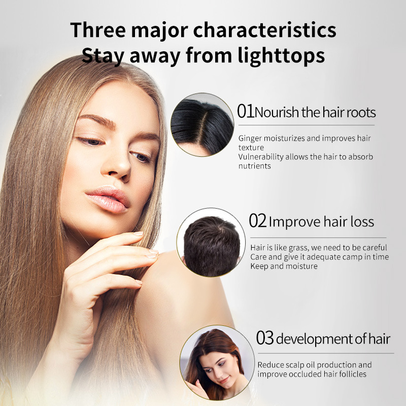 7 Days Ginger Hair Growth Spray Serum Anti Hair Loss Products Fast Grow Prevent Hair Dry Frizzy Damaged Thinning Repair Care