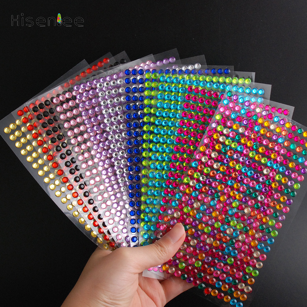3mm4mm5mm6mm Resin Personality Rhinestone Crystal Car Decal Nail Art Clothing Jewelry Accessories 11 Colors To Choose From