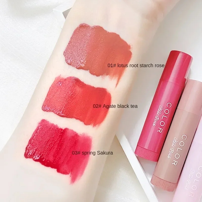 3pcs/set Lip Balm Moisturizing Anti-dry Lip Balm Easy To Carry Anti-cracking Lipstick Colored Lip Tint Makeup Lip Care Cosmetics