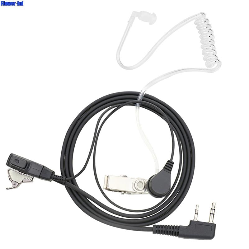 1x Covert Acoustic Air Tube Mic Microphone Earphone Earbud Headset Earpiece Headphone For Kenwood Baofeng Walkie Talkie Radio