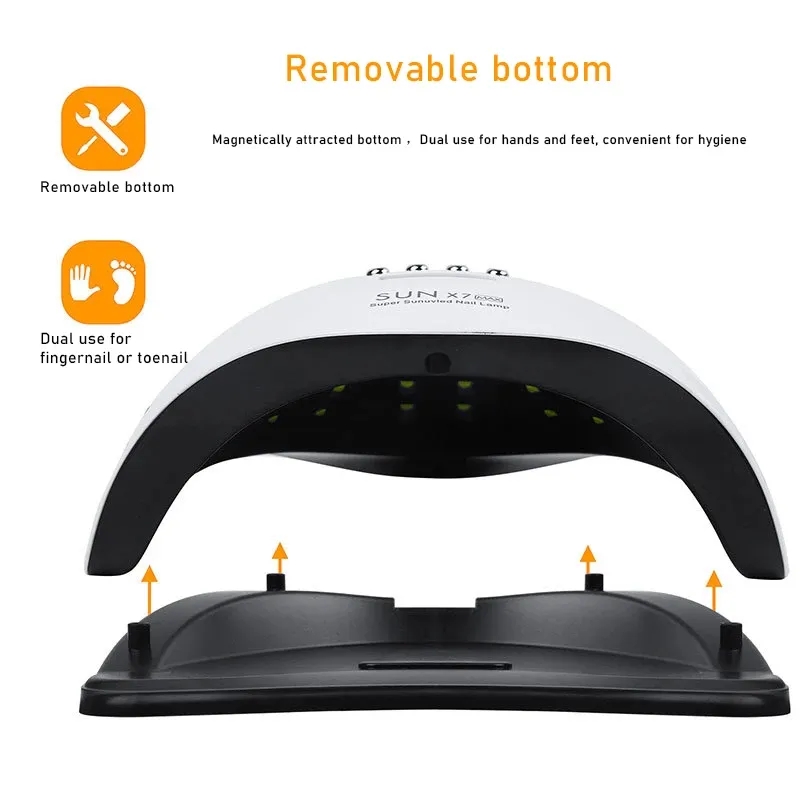 180W Nail Polish Drying Lamp 57LEDs LED UV Nail Dryer With Smart Sensor Professional Manicure Salon Equipment Tools