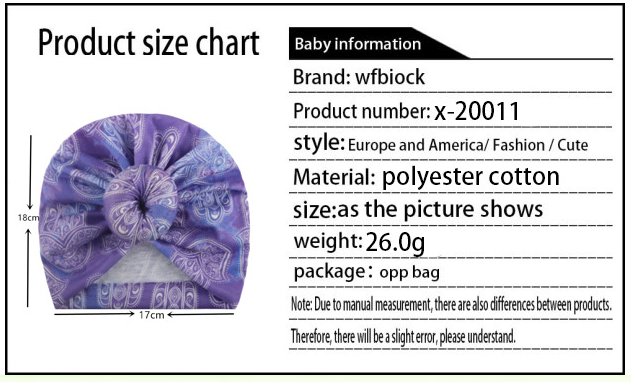 Children's accessories doughnut hat newborn baby ball printed brimless hat