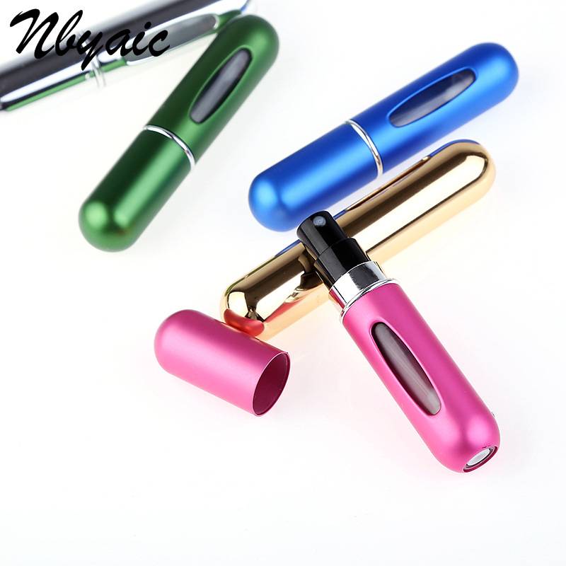 Fashion Mini Refillable Perfume Bottle Canned Air Spray Bottom Pump Perfume Atomization for Travel Makeup Tools Beauty 5ml