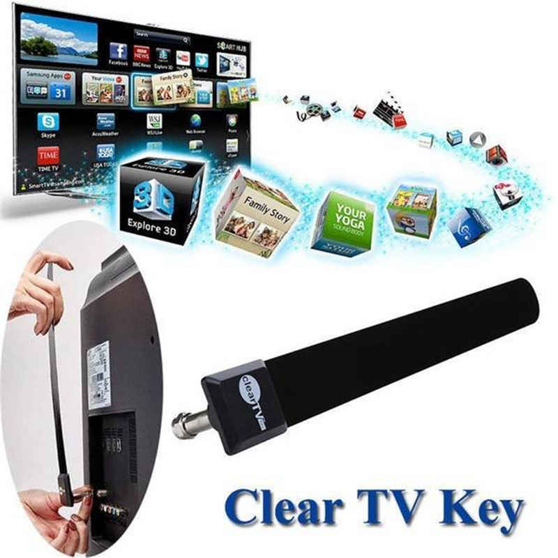 Clear TV Antenna Key HDTV Free TV Stick Satellite Indoor Antenna Receiver Signal Enhancement For Digital TV Home Plug