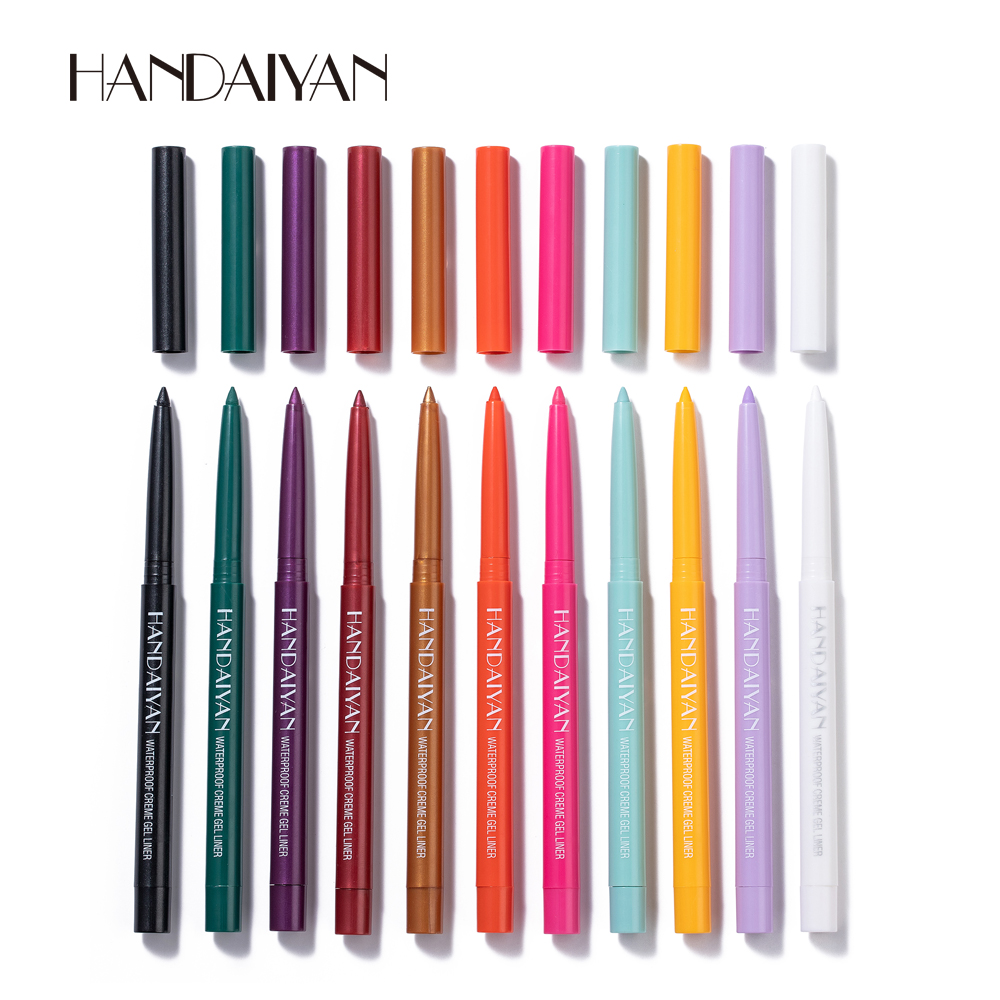 Handaiyan Colored Eyeliner Set Waterproof Eyeliner Pencil Long Lasting Matte Eye Liner Makeup Cosmetic Beauty Colorful Liner