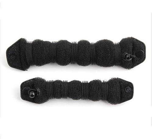 2pcs Luxury Bun Makers – Smooth Satin-Wrapped Loops with Secure Snap-In Mechanism