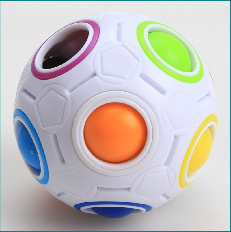 Novelty Rainbow Football Puzzle Spherical Magic Cube Toys Learning & Educational Toys For Children Kids Adult
