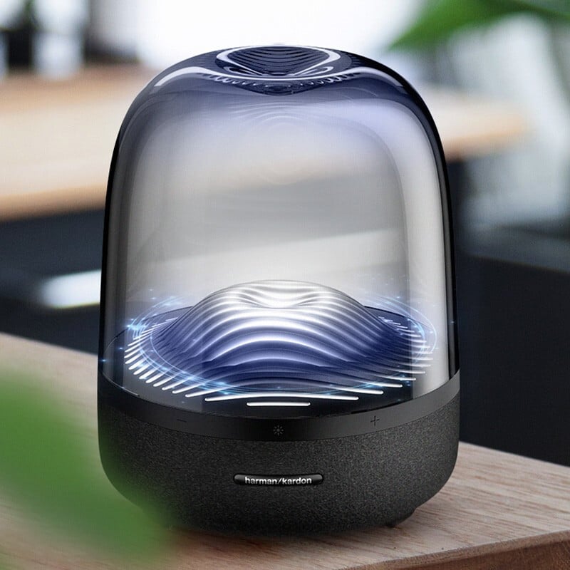 Harman Kardon Aura Studio 3 Elegant BT Wireless Speaker with Premium Design and Ambient Lighting Black