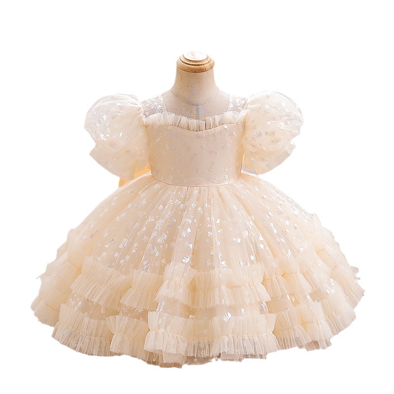 Girl Princess Dress Coated Children's Dress New Girl Dress Dress High end Girl Treasure Performance Dress