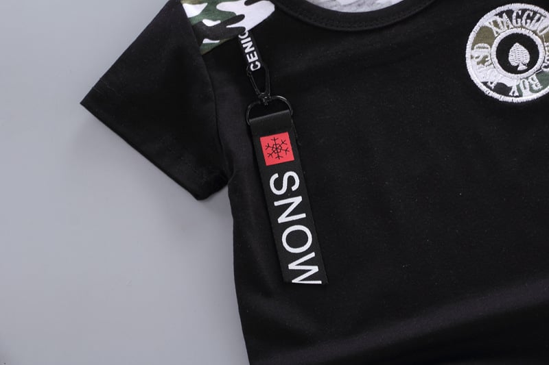 New summer casual version of men and women baby short-sleeved boys shorts two-piece baby children's suit tide