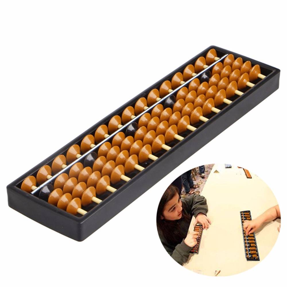New Plastic Abacus 15 Digits Arithmetic Tool Kid's Math Learn Aid Caculating Toys Gifts