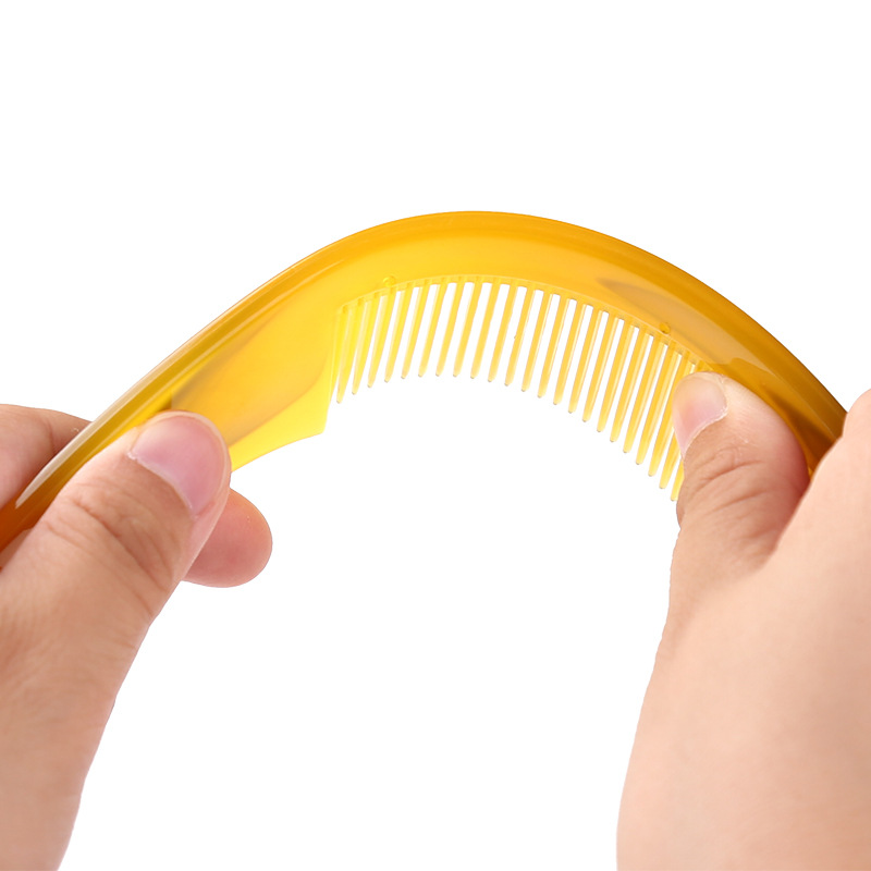 Anti-static beef tendon comb does not lose teeth wide tooth comb long handle plastic horn comb anti-hair loss massage comb