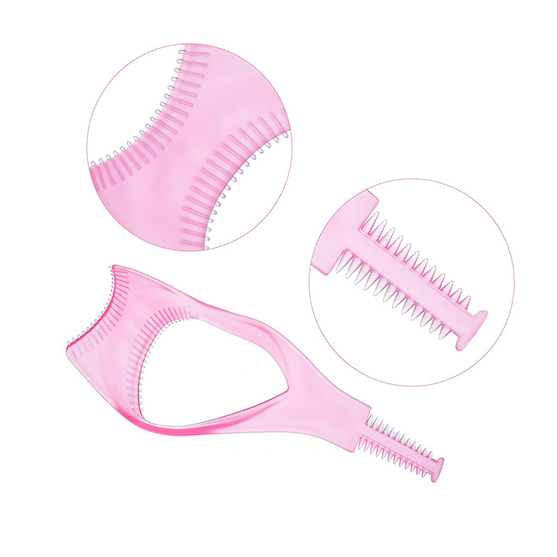 3 in 1 Eyelash Curler Plastic Mascara Guide Applicator Mascara Eyelash Brush Curler Lash Comb Novelty Multifunction Cosmetic