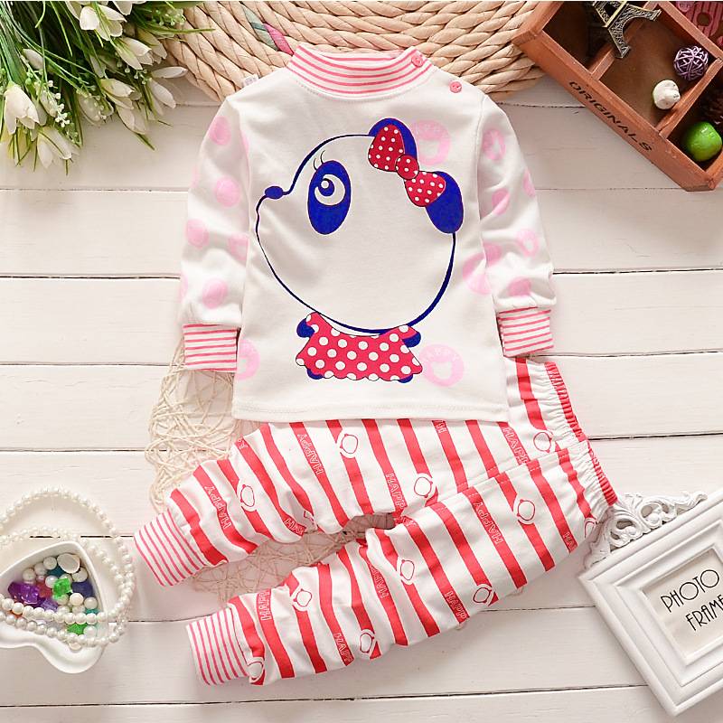 Newborn baby clothes set Winter Cartoon baby boy Clothes 2PCS Cotton baby girl clothes set soft underwear infant set