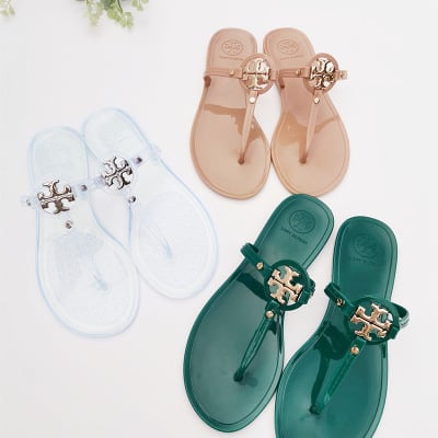 ToryBorch Summer detonating slippers bow tie bow tie thick bottom antiskid high heel and cool slippers