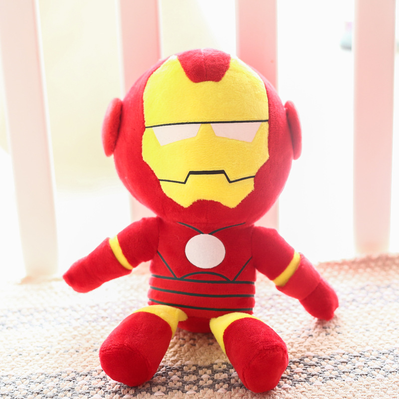 27cm Man Spiderman Plush Toys Movie Dolls Marvel Avengers Soft Stuffed Hero Captain America Iron Christmas Gifts for Kids &