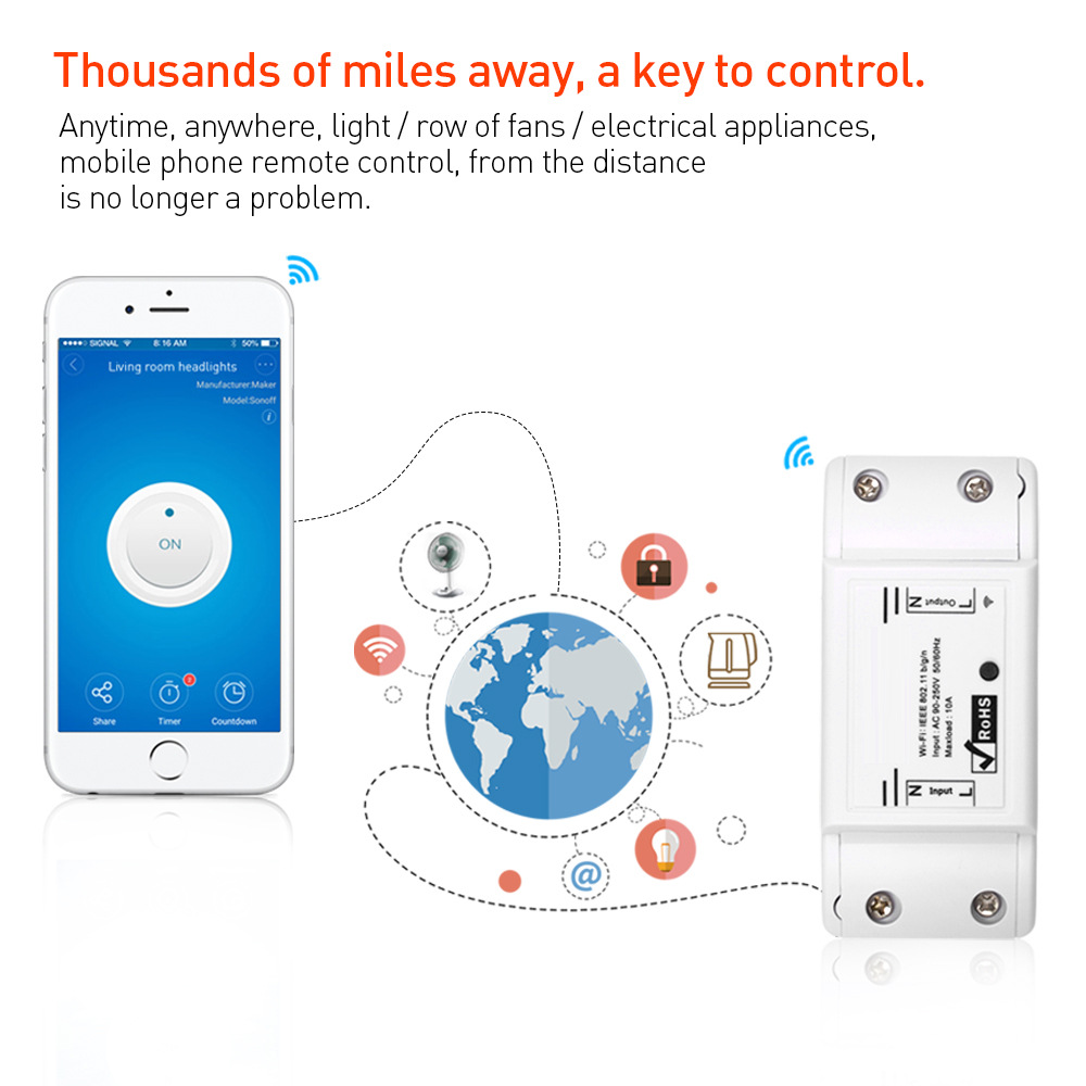 WiFi Intelligent Switch On Off Device Chip Remote Home Controller