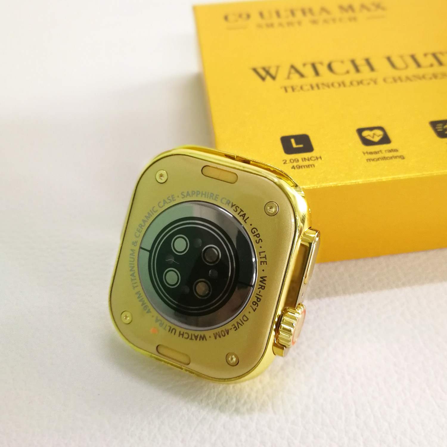 New C9 ULTRA MAX Gold Smart Watch Bluetooth Call Women Men Smartwatch 2023 Watch Ultra Charging for Apple Android