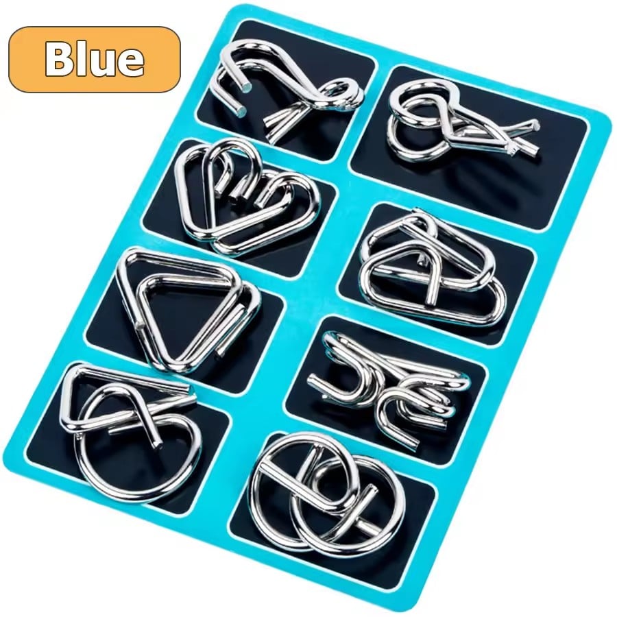 8 Montessori Series Metal Educational Toys Intelligence Interactive Game Unlock Widgets Kids Stress Relief Unique Toy