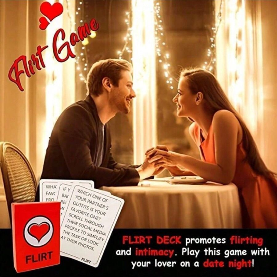 Talk, Flirt or Dare Full English romantic game talk or adventure game cards 3 Games Cards In 1 Couples Valentine's Day Gift