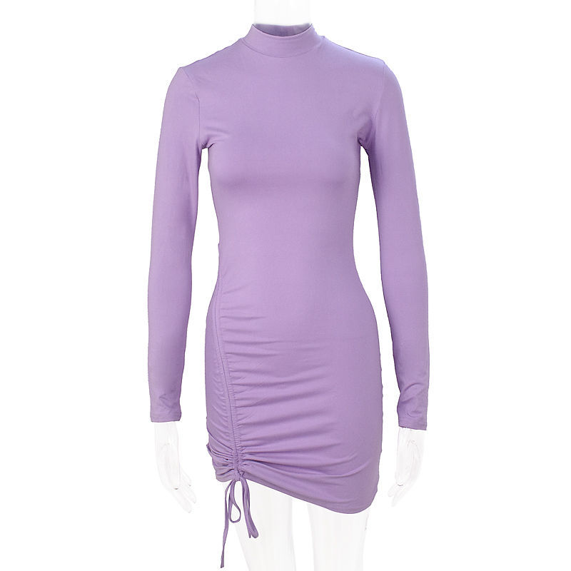 Free delivery of new autumn women's round neck gradient long-sleeved pullover skirt