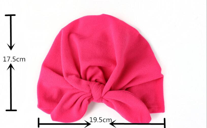 1-3 Years New born baby turban hat Children's dots India cap Baby rabbit ear knotted head ha child hat for spring /summer