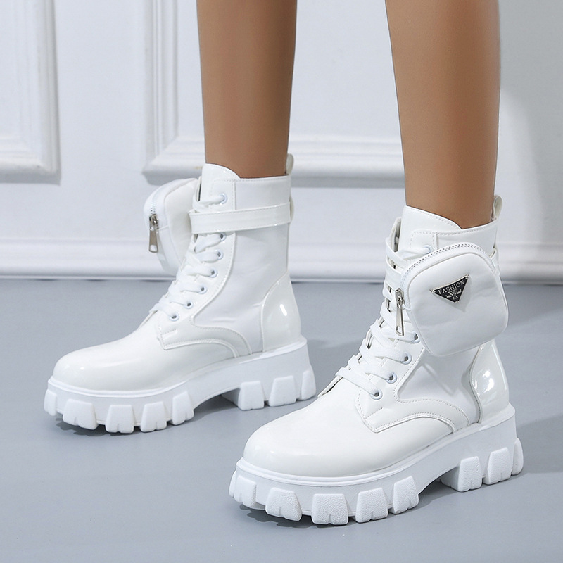 Large Martin Boots Women's 2023 Autumn/Winter Europe and America Pocket Short Boots Thick Sole Women's Boots