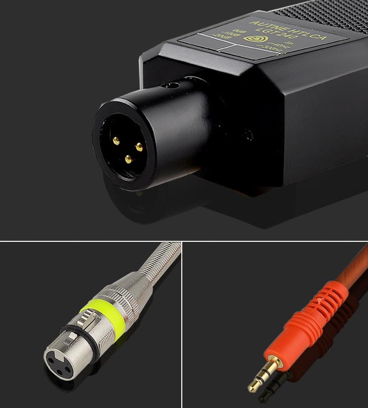 T240 Microphone Large Diaphragm Microphone Professional Condenser Microphone For Computer Sound Card Recording Microphone