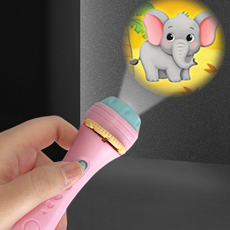 Flashlight Projector Baby Sleeping Story Book Torch Lamp Flashlight Projector Toy for Kid Holiday Birthday Early Education Toy