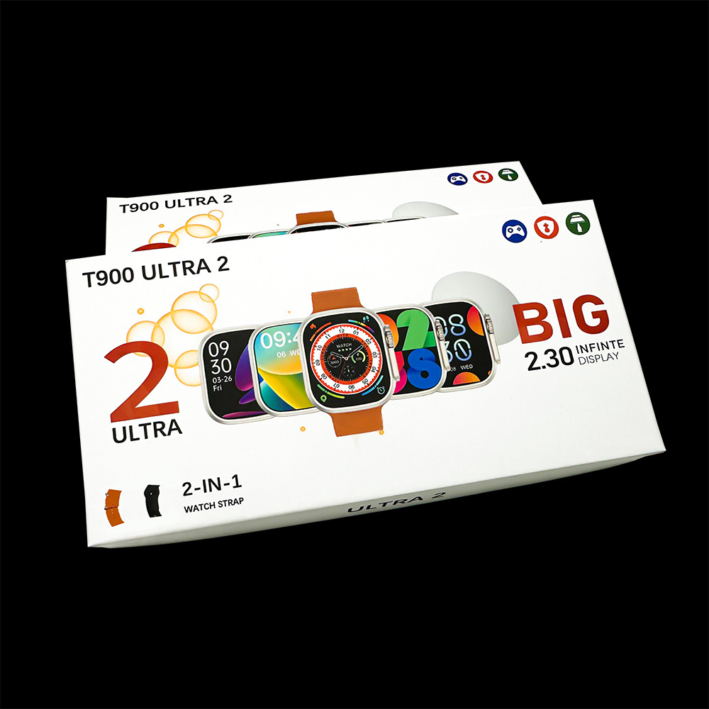 New T900 Ultra2 smartwatch with exercise steps, heart rate, blood pressure, blood oxygen, Bluetooth wristband