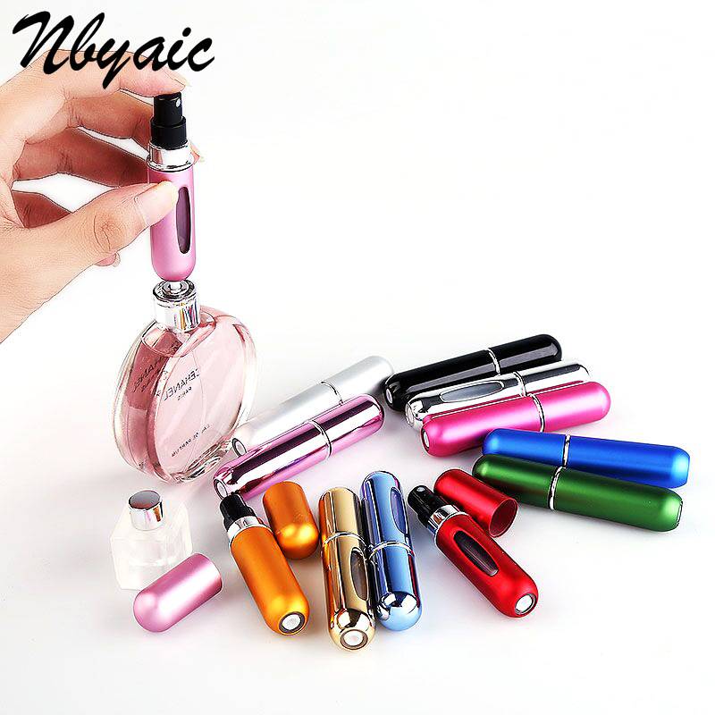 Fashion Mini Refillable Perfume Bottle Canned Air Spray Bottom Pump Perfume Atomization for Travel Makeup Tools Beauty 5ml