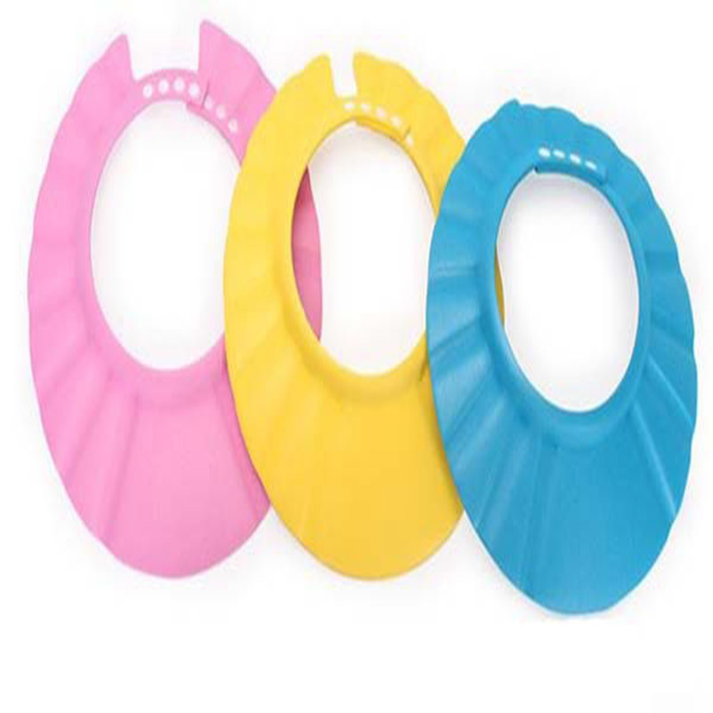 1pcs baby shower cap shampoo soft foam adjustable bath protective cap children shampoo cap
