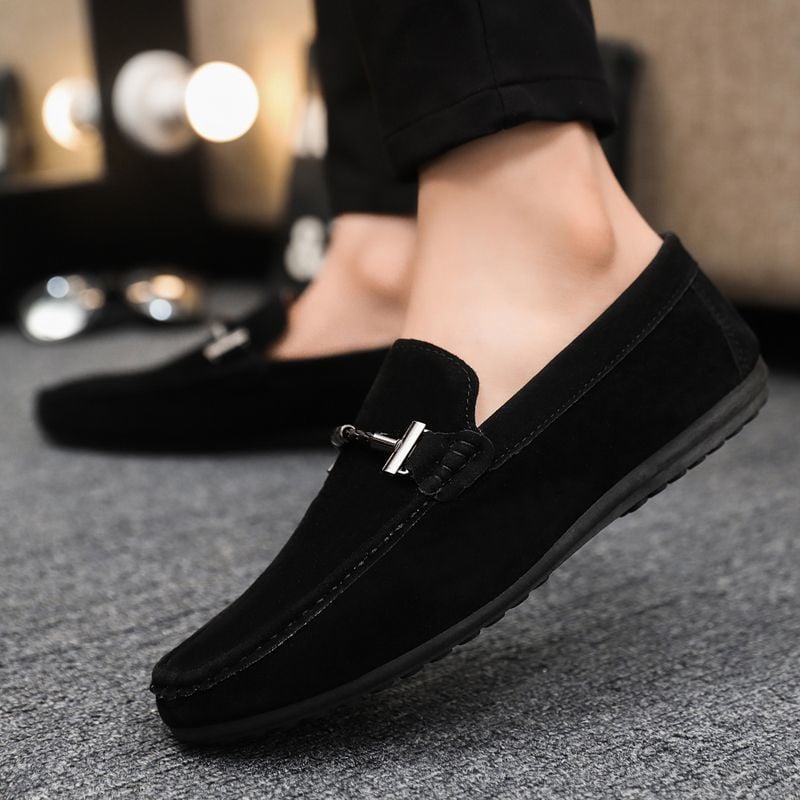 New soft soled lazy Shoes Men's driving casual Flats Light comfortable Bean bean shoe Fashion non slip Male Shoes ﻿