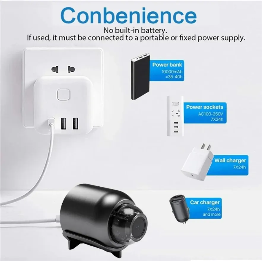1080P HD Mini Camera WiFi Wireless HD Night Vision Camera Home X5 Remote Camera Kids Pet Safety Monitoring