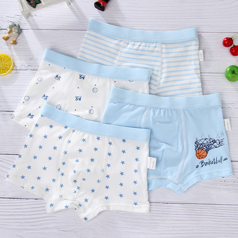 Children's cotton underwear boys boxer briefs underwear corners boys in big boy shorts