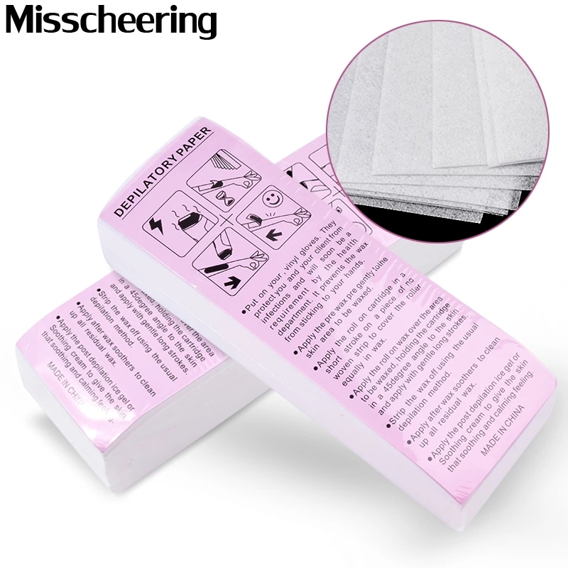 50pcs Removal Nonwoven Body Cloth Hair Remove Wax Paper Rolls Hair Removal Epilator Wax Strip Paper Roll