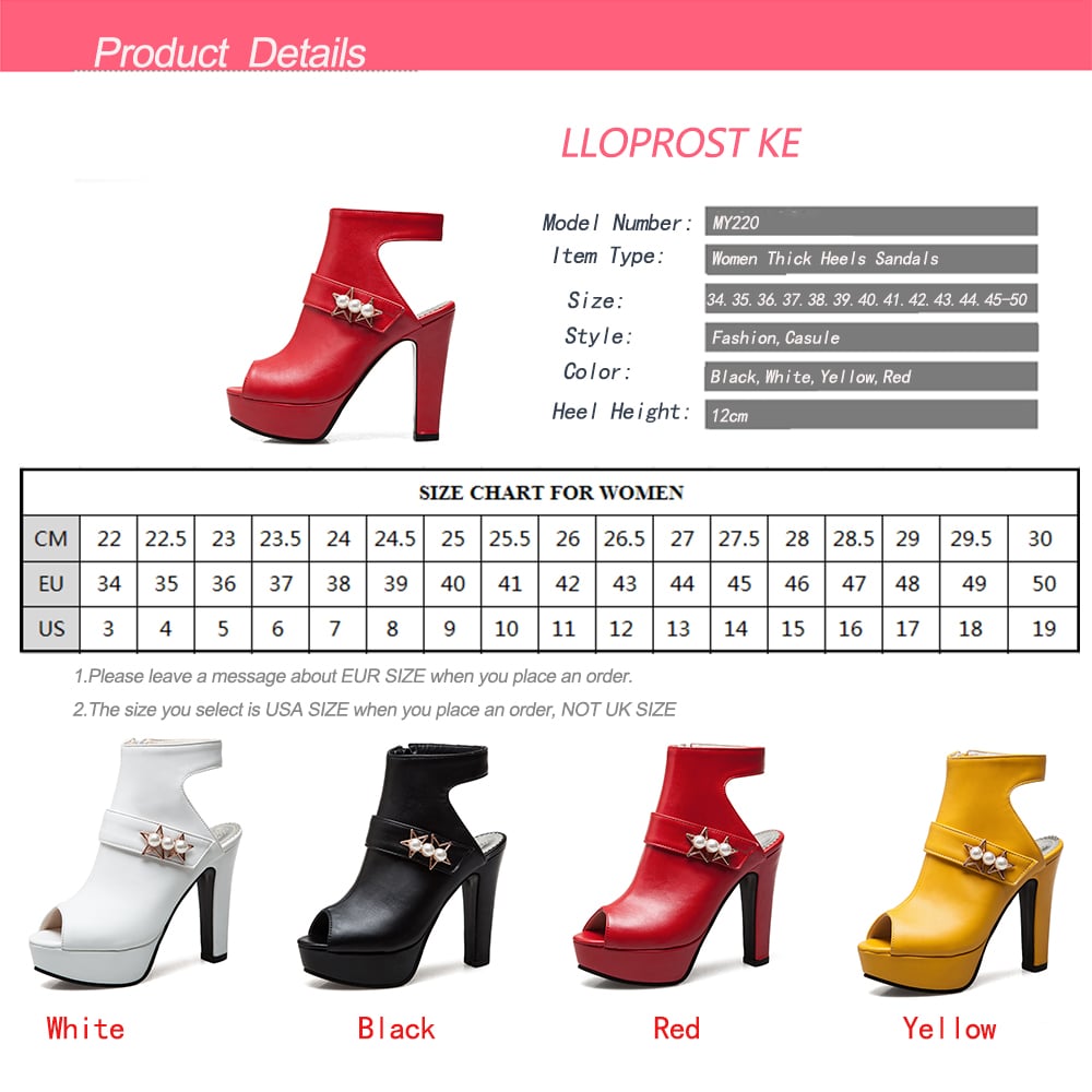 Fish mouth shoes ladies summer new fashion waterproof platform platform high heel sandals large size female shoes