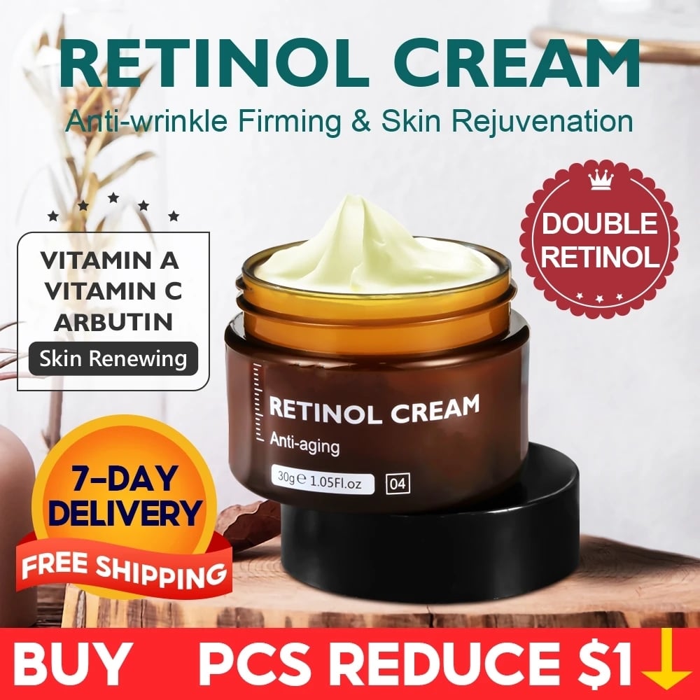 Retinol Wrinkles Removal Cream Anti Aging Firming Lifting Skin Care Hyaluronic Acid Moisturizing Whitening Brighten Cosmetic