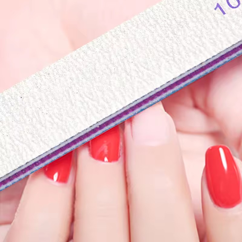Grey Sandpaper Nail File 100/180 Double Sided Buffer Block Polisher Pedicure Manicure Nail Art Files Nails Accesorios