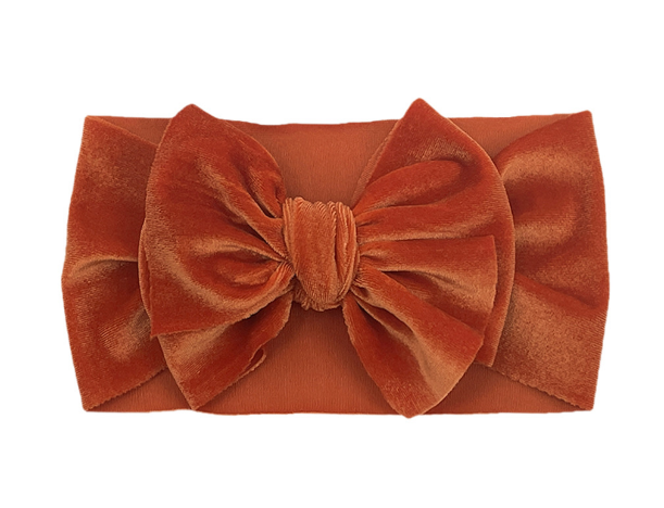 New children's hair accessories golden velvet hair belt double bow Baby Headband baby hair hoop