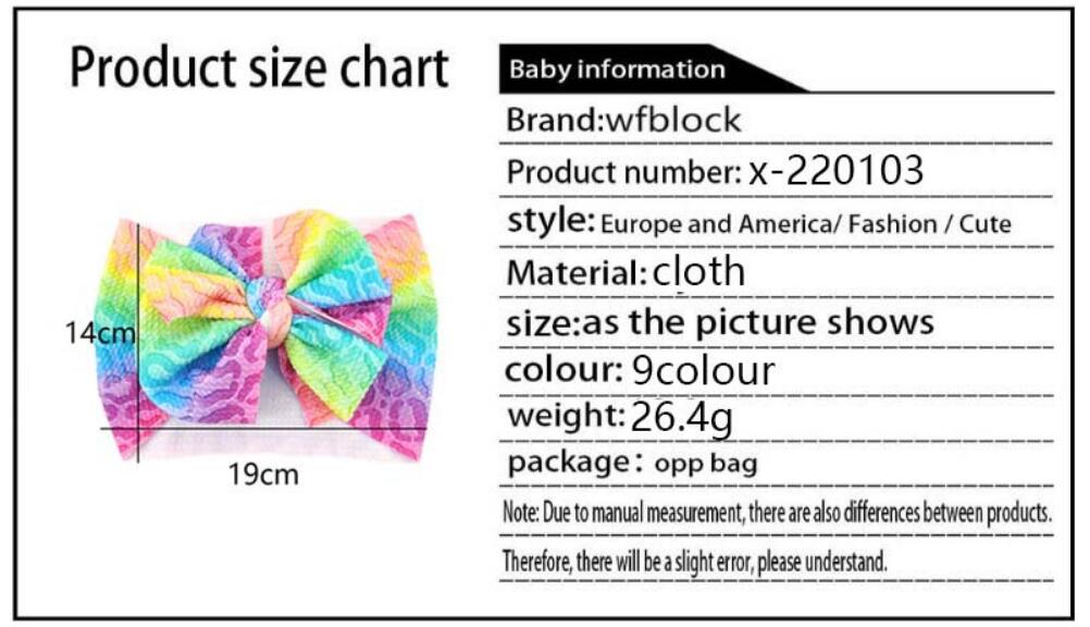 New wide edge bow baby hair band girl baby breathable headband